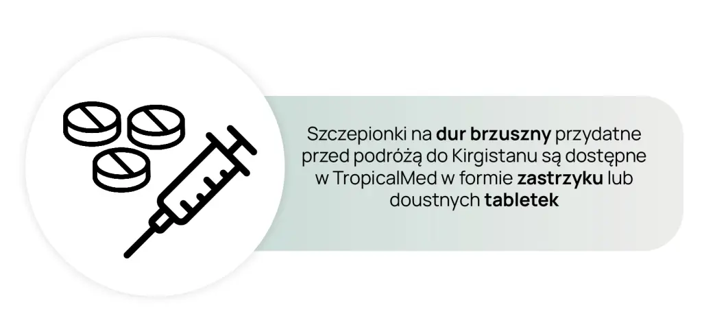 Rodzaje szczepionek na dur brzuszny do Kirgistanu