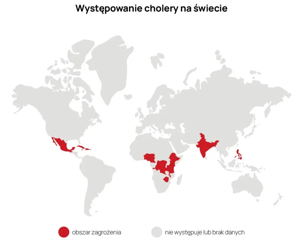 Mapa występowania cholery