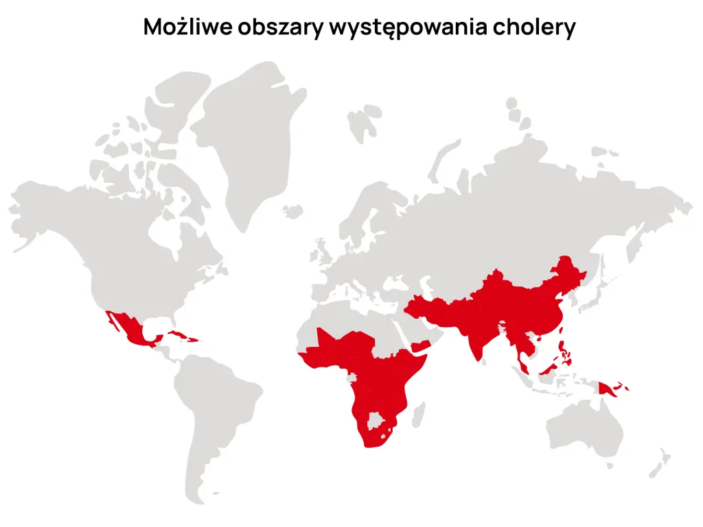 Mapa występowania cholery