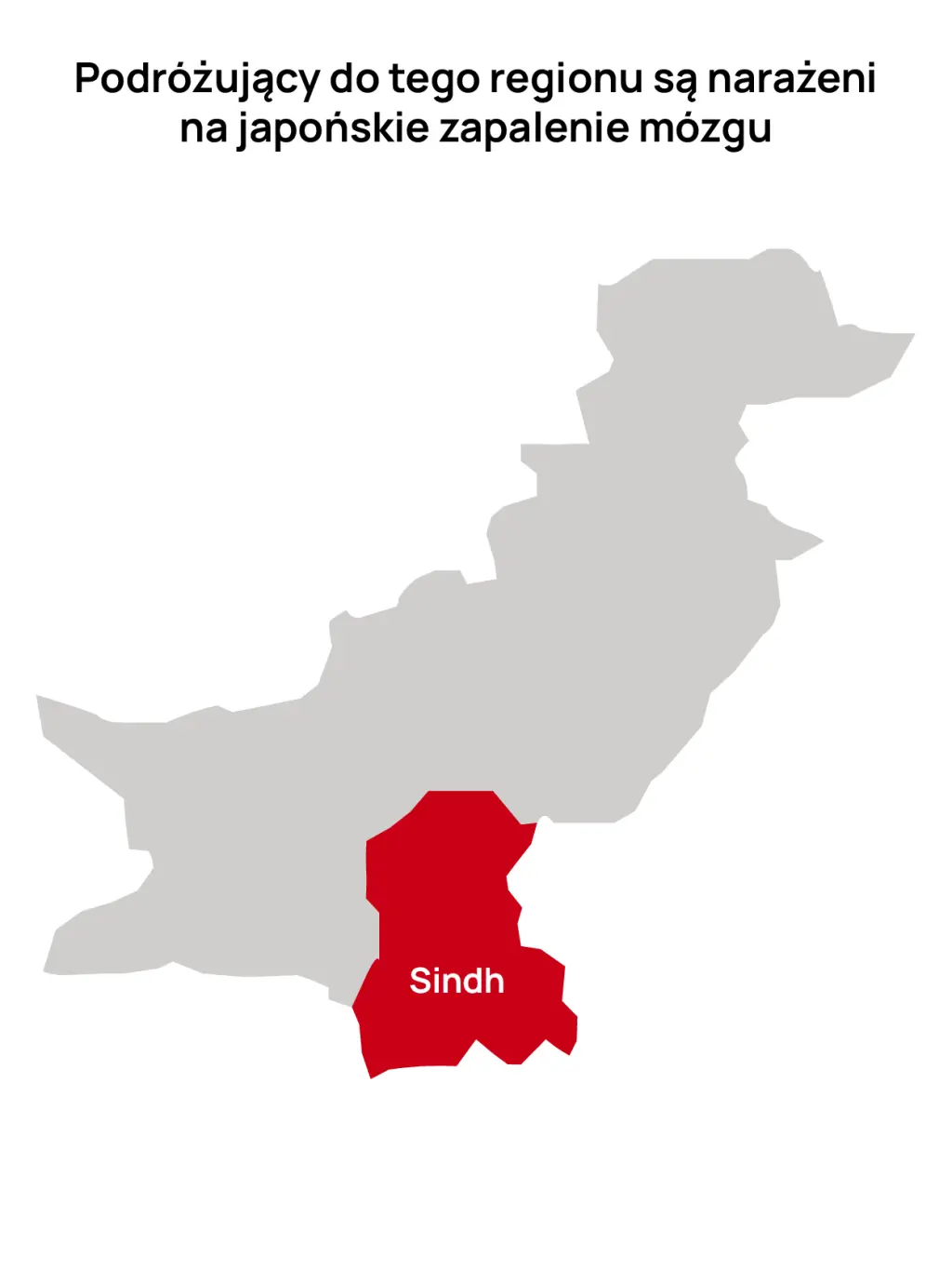 Mapa japońskiego zapalenia mózgu w Pakistanie