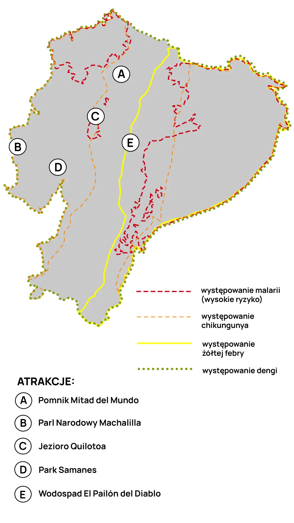 Mapa chorób wektorowych w Ekwadorze