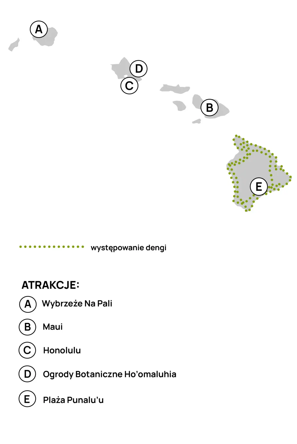 Mapa dengi na Hawajach