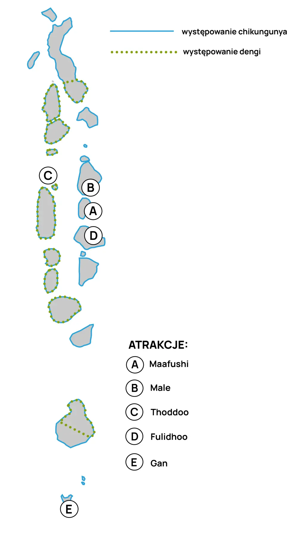 Mapa dengi i chikungunyi na Malediwach