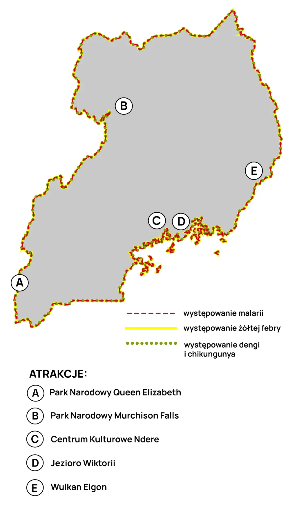 Mapa chorób wektorowych w Ugandzie