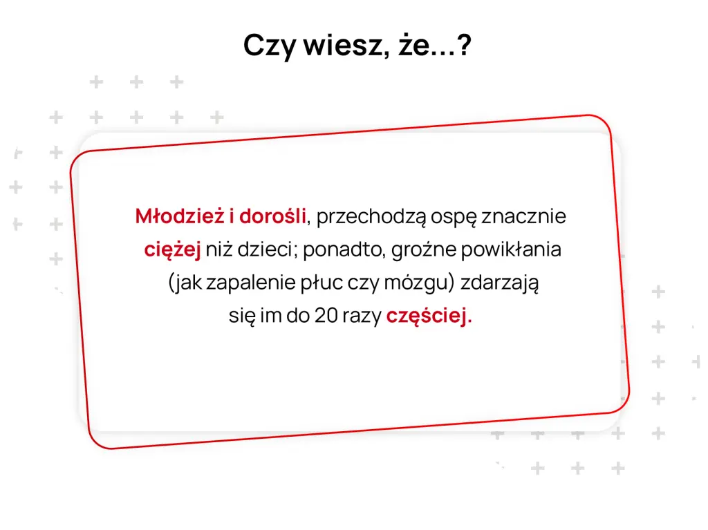 Cięższy przebieg ospy u dorosłych i młodzieży