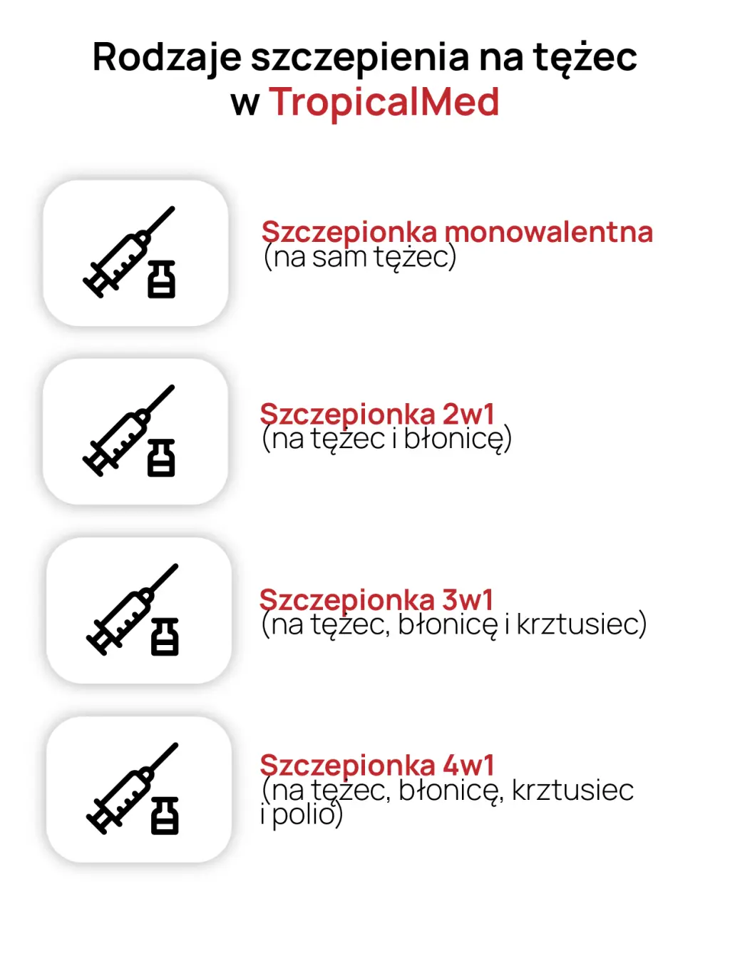 Rodzaje szczepienia na tężec