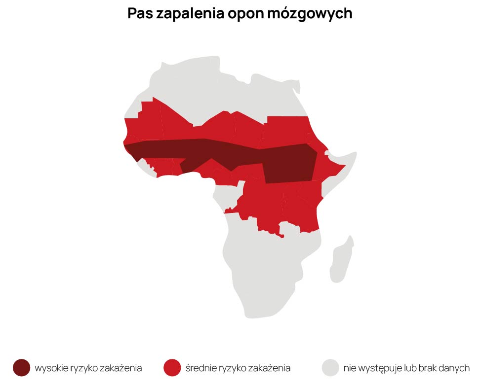Pas zapalenia opon mózgowych w Afryce Subsaharyjskiej